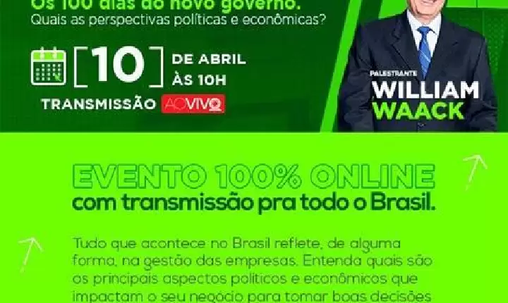 William Waak fará uma Live para empresas convidadas pelo SEINESP no dia 10 de Abril